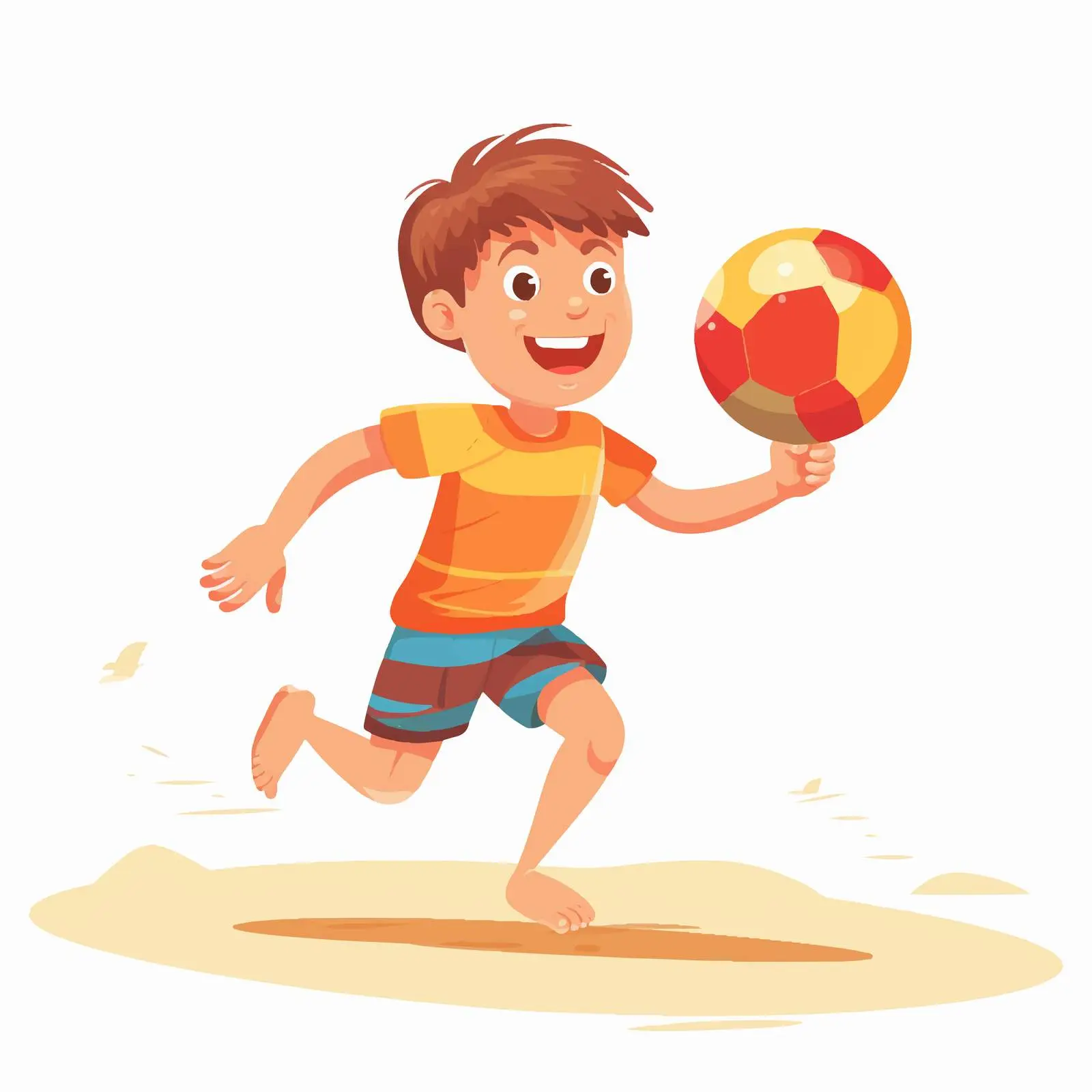 Boy Playing with Beach Ball on Summer Day — free download from Dotvec