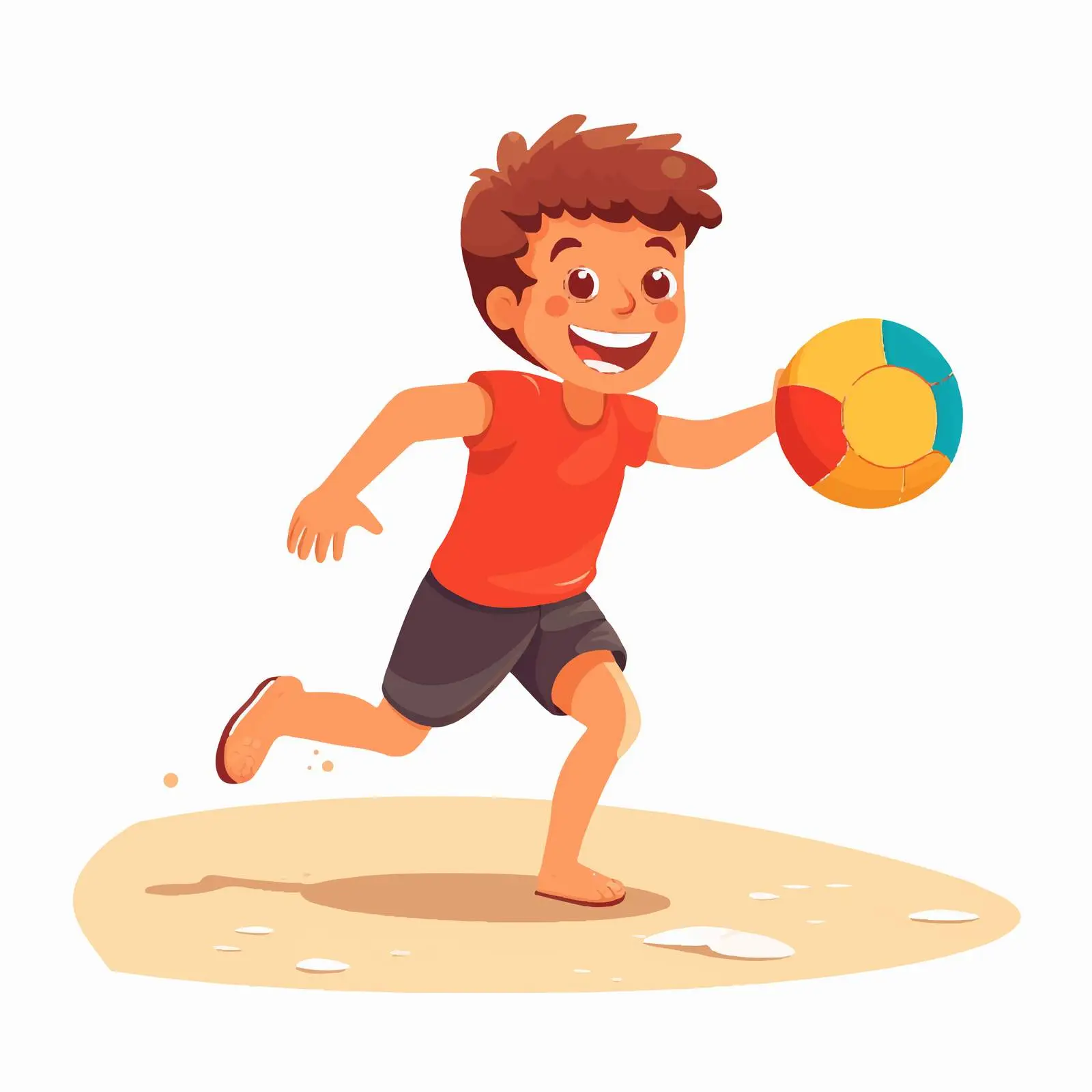 Boy Playing with Beach Ball in Summer — free download from Dotvec