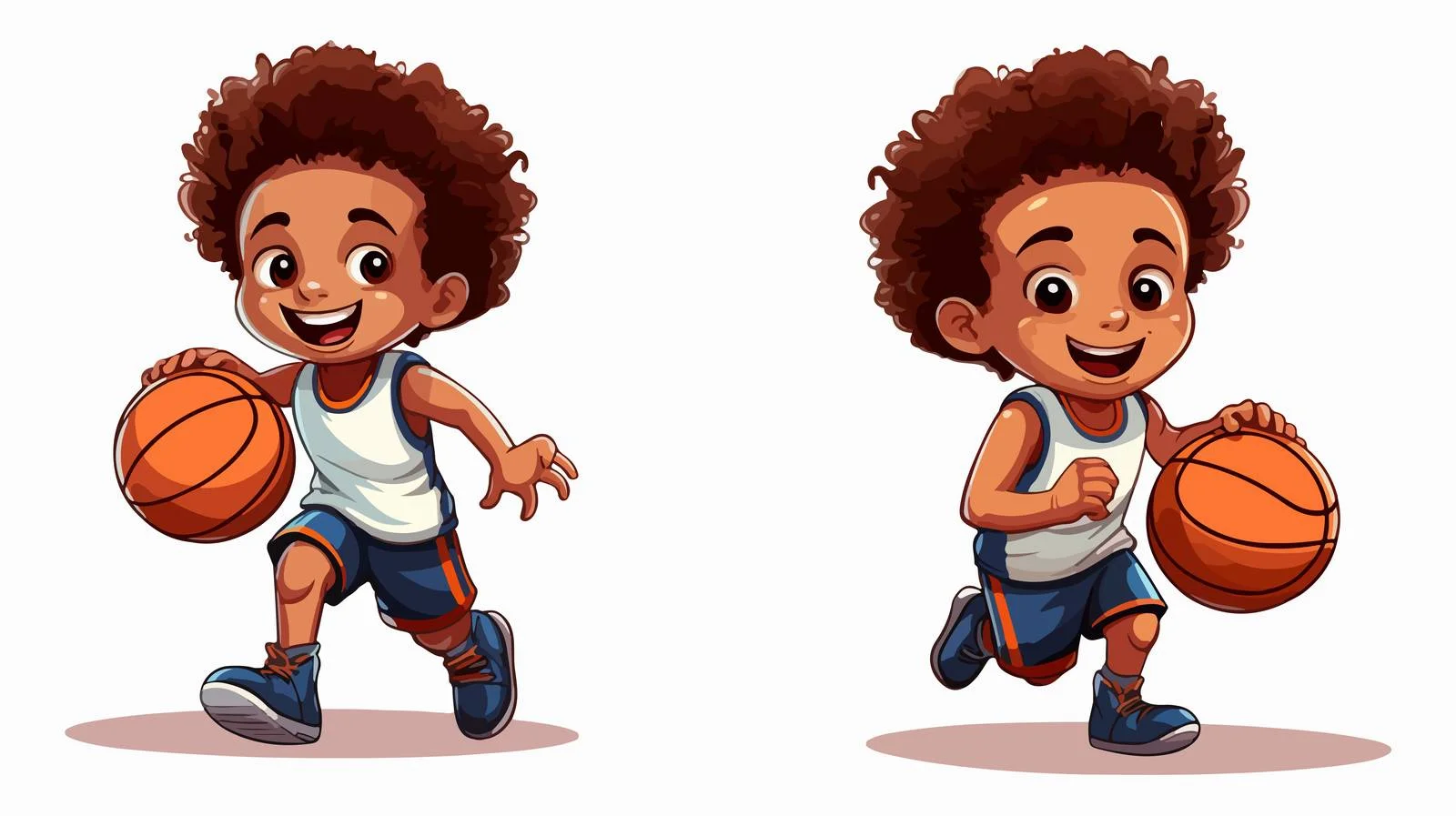 Boy Basketball Vector Cartoon Illustration — free download from Dotvec