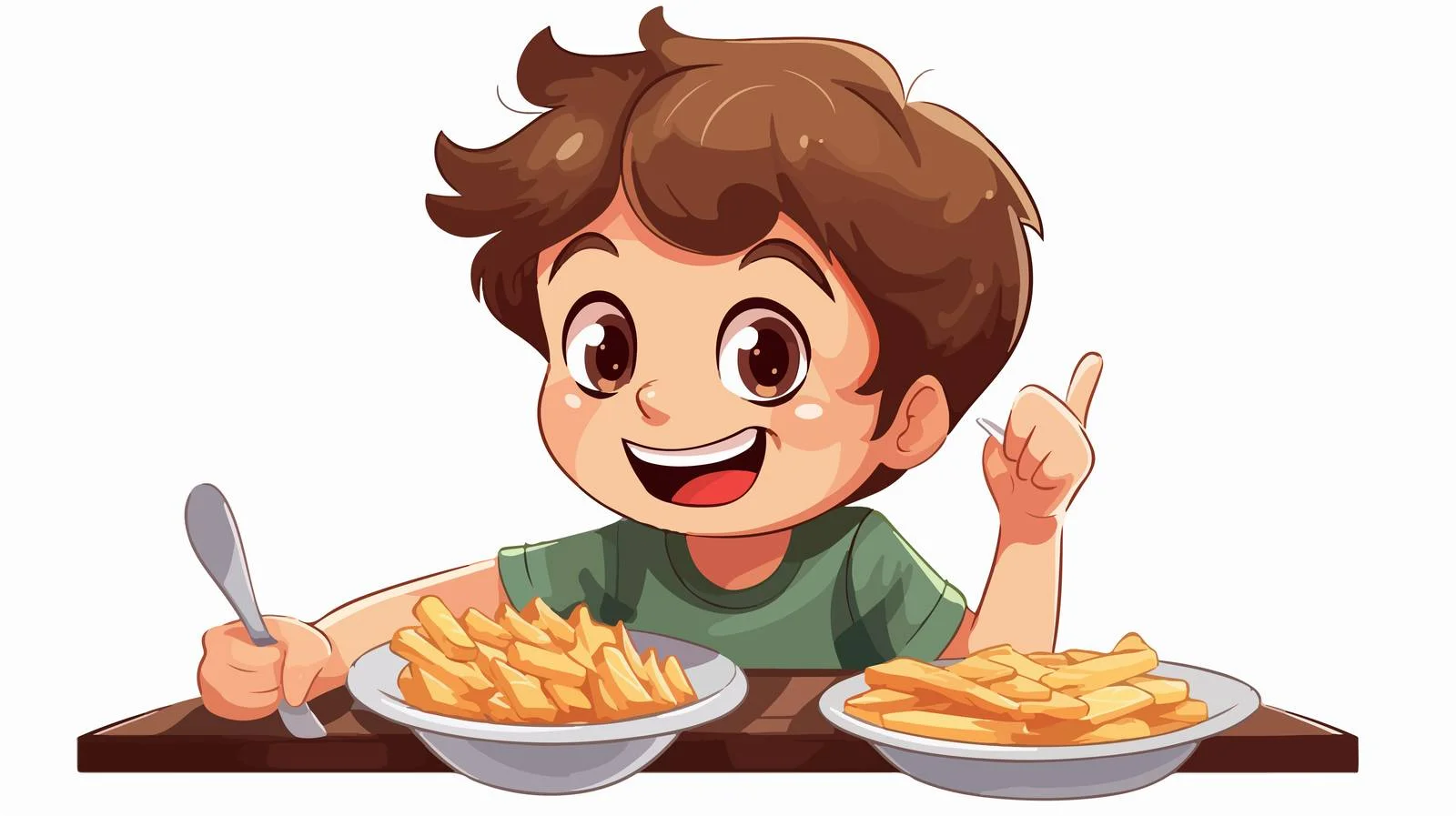 Child Eating Cartoon Vector Illustration — free download from Dotvec