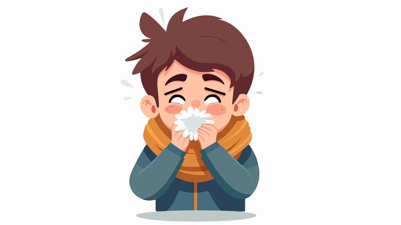 Child Flu Cartoon Vector Illustration — free download from Dotvec