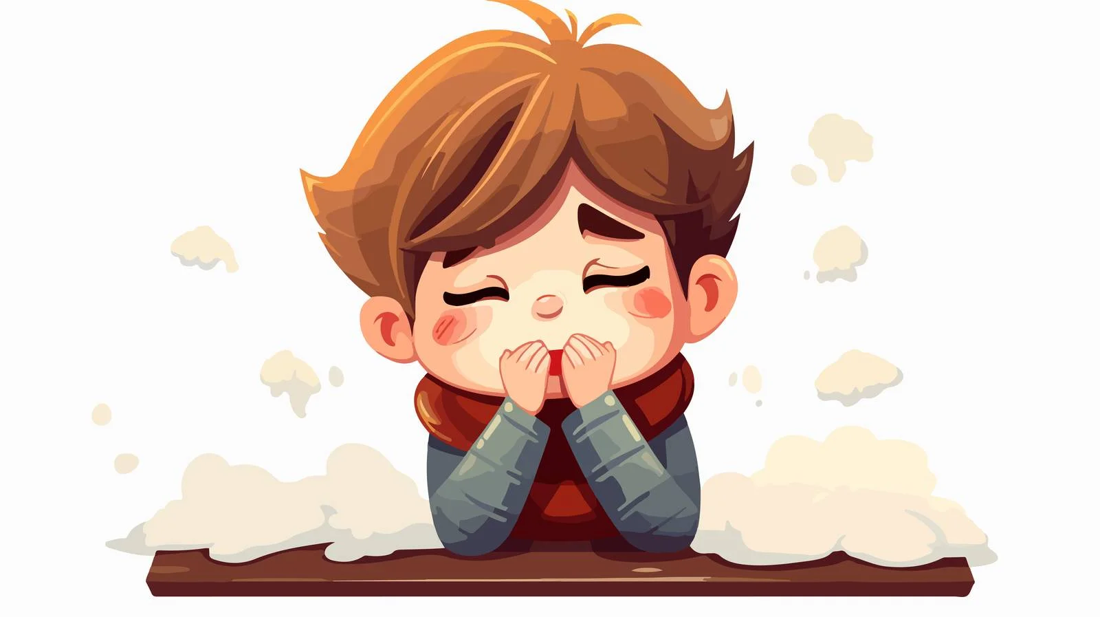 Sick Boy Vector Cartoon Illustration — free download from Dotvec