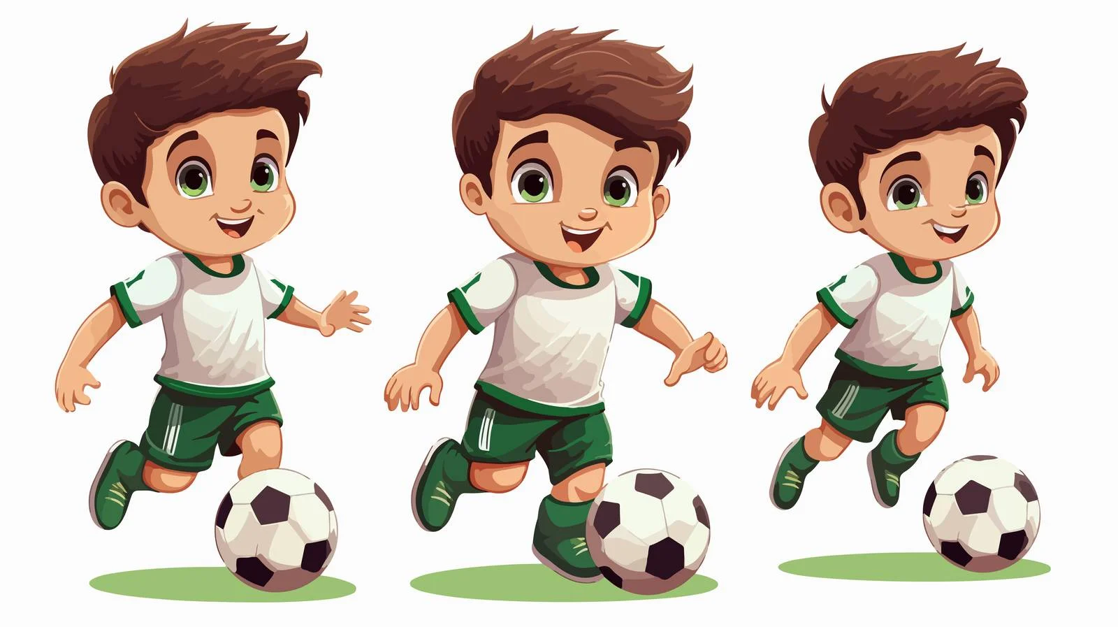 Young Boy Playing Soccer Vector Illustration — free download from Dotvec