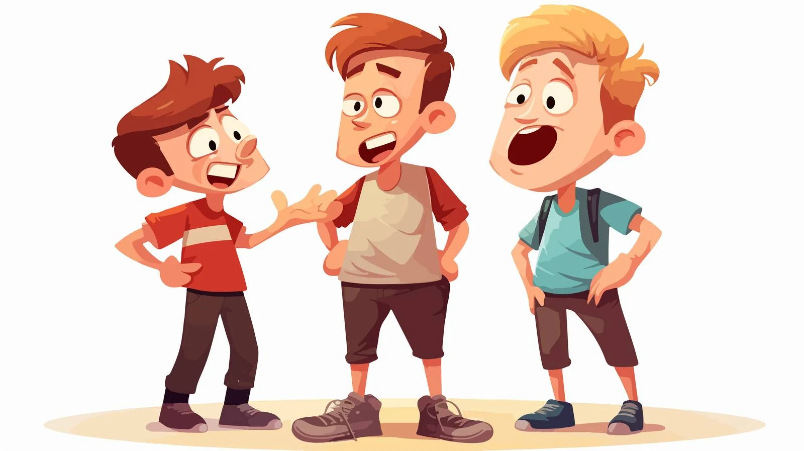 Child Bullying Behavior Cartoon Illustration — free download from Dotvec