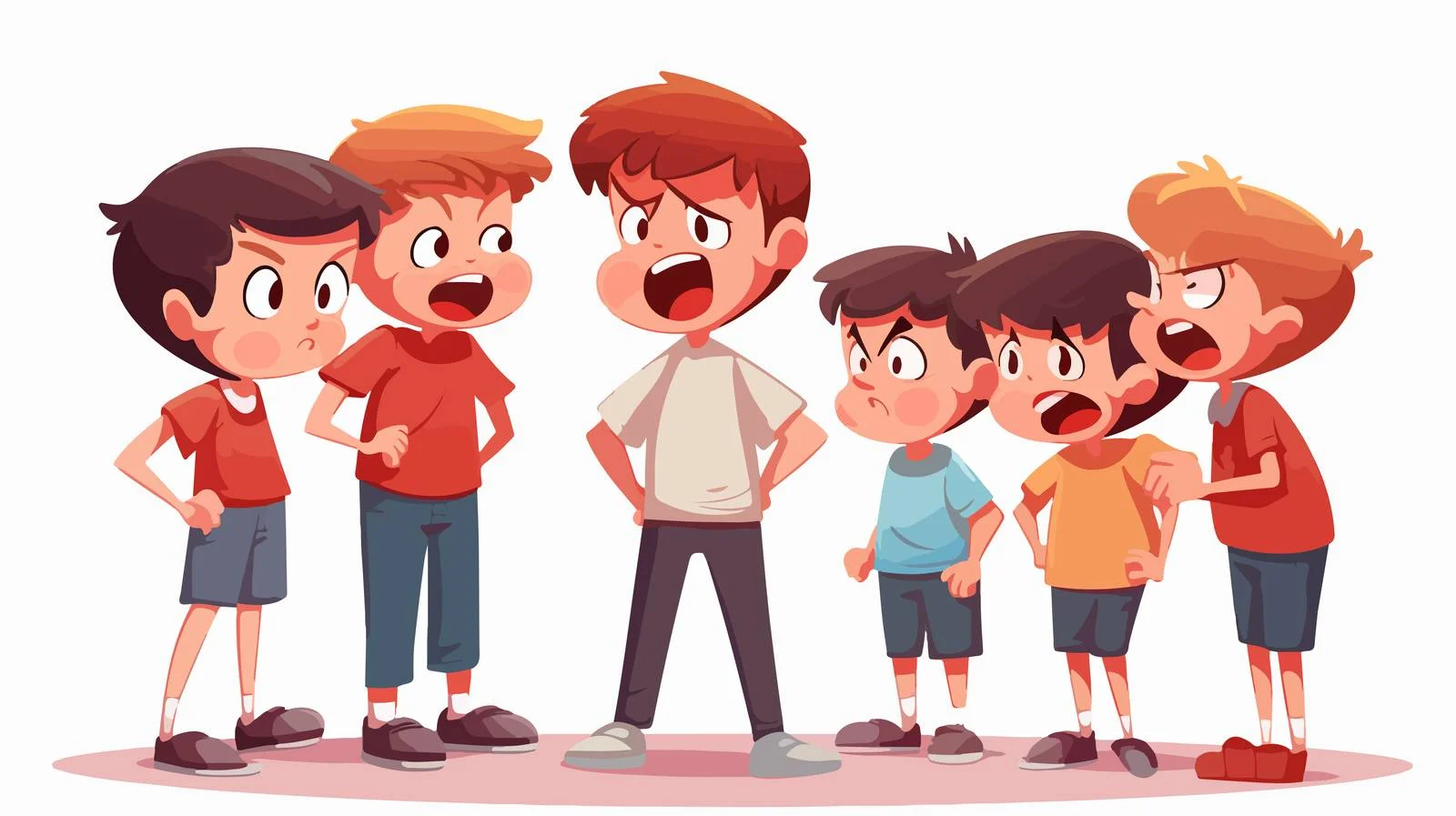 Child Bullying Cartoon Vector Illustration — free download from Dotvec