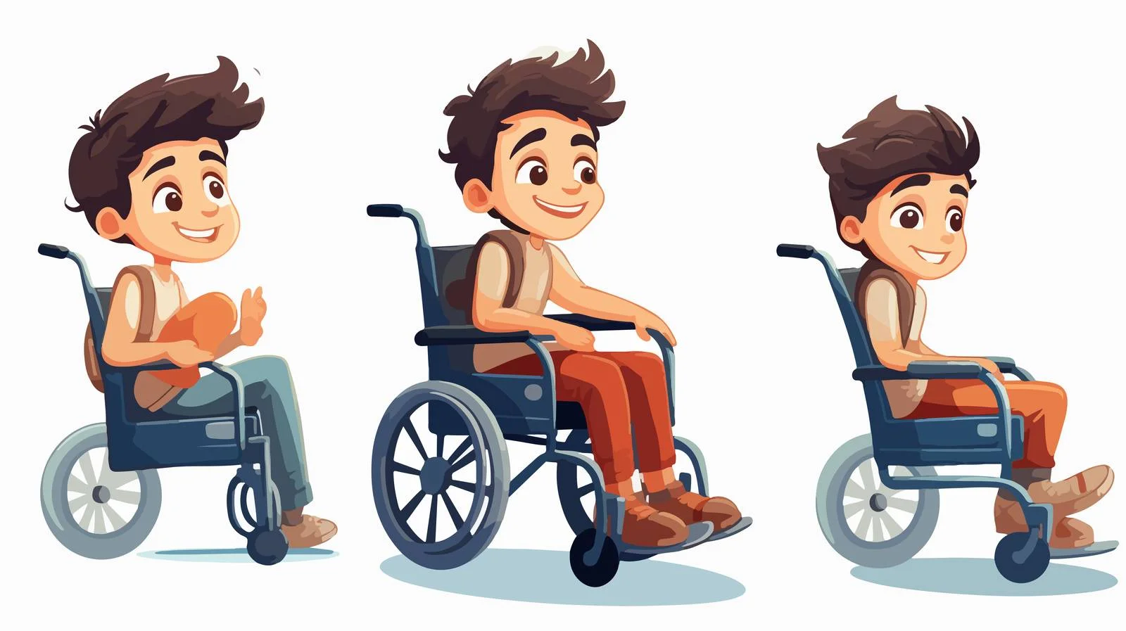 Child in Wheelchair Cartoon Illustration — free download from Dotvec