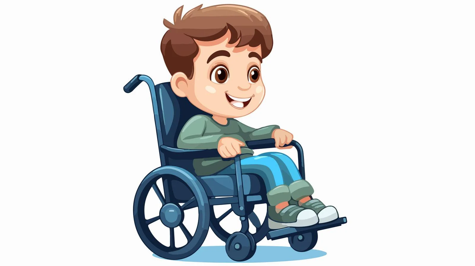 Inclusive Child on Wheelchair Cartoon Illustration — free download from Dotvec