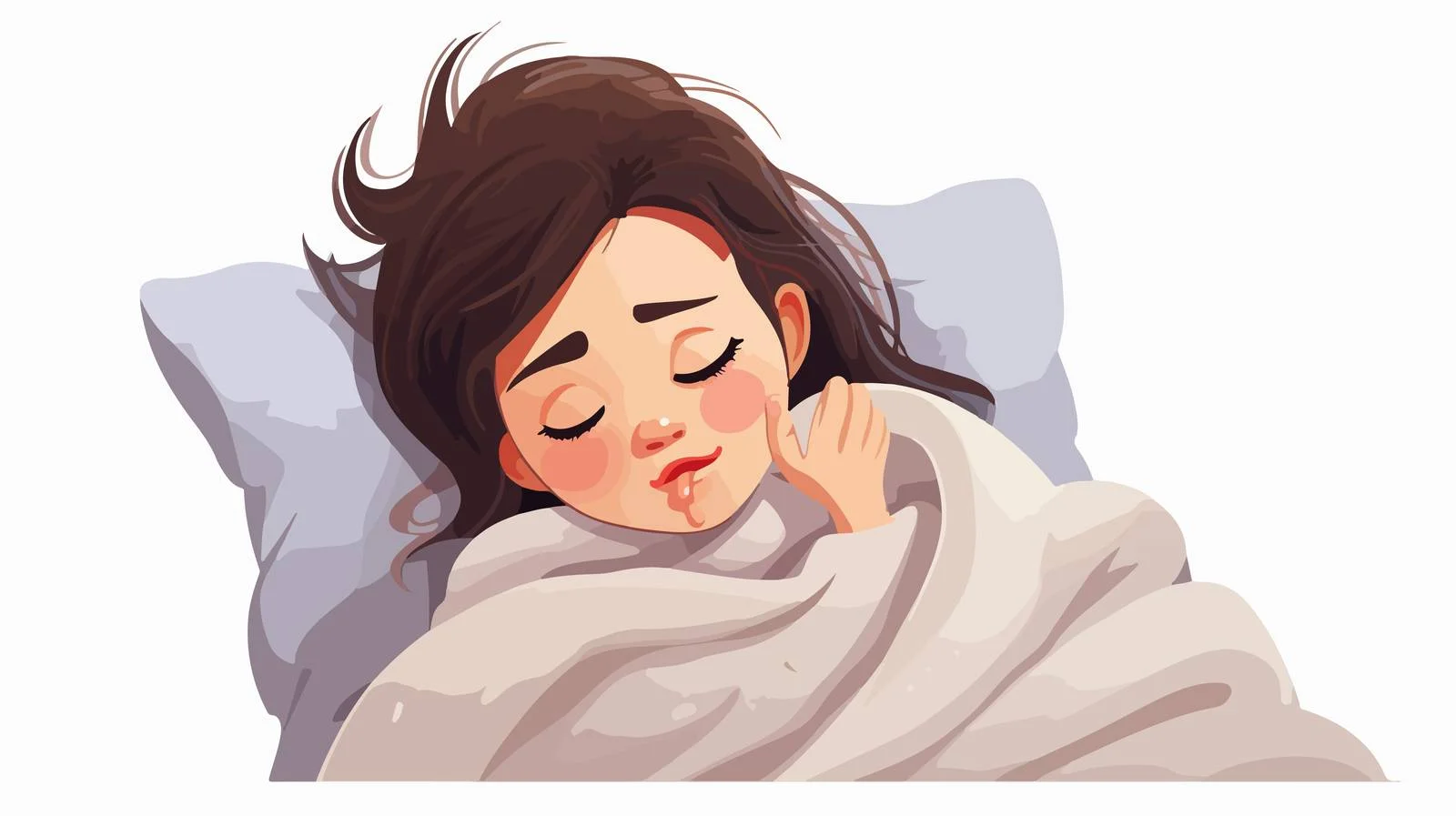 Child Fever Cartoon Illustration — free download from Dotvec