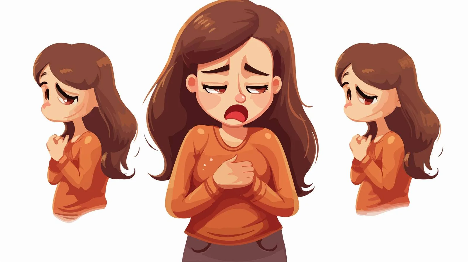 Illustration: Child with Stomachache — free download from Dotvec