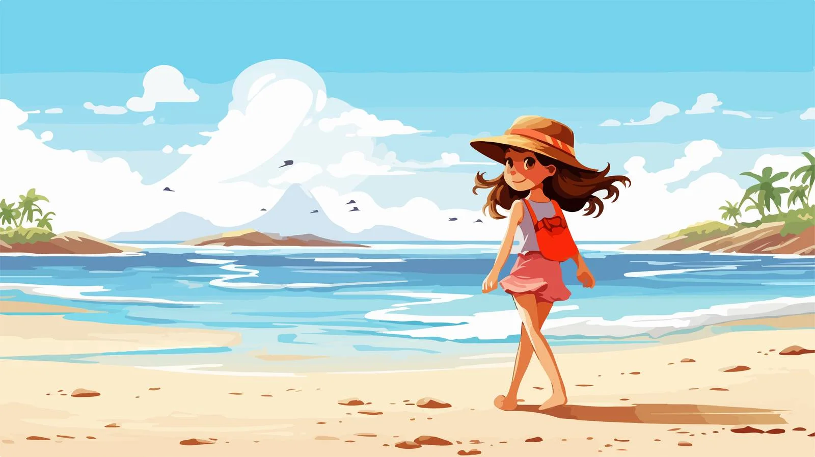 Beach Fun Vector Illustration — free download from Dotvec