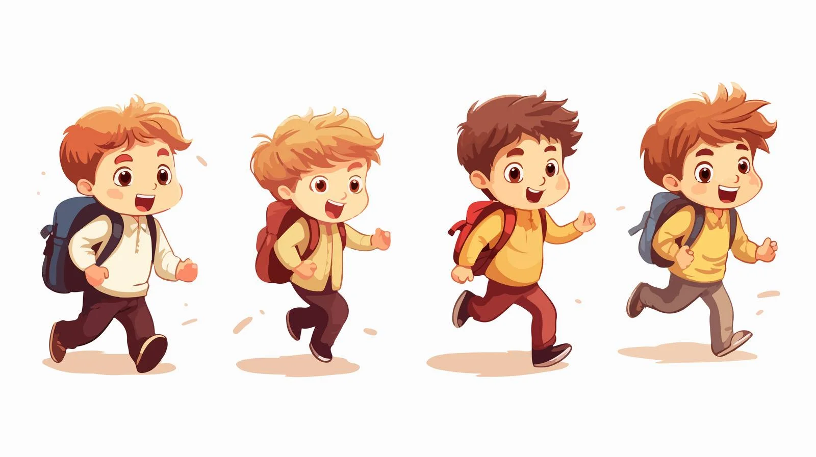 Children School Cartoon Vector Illustration — free download from Dotvec