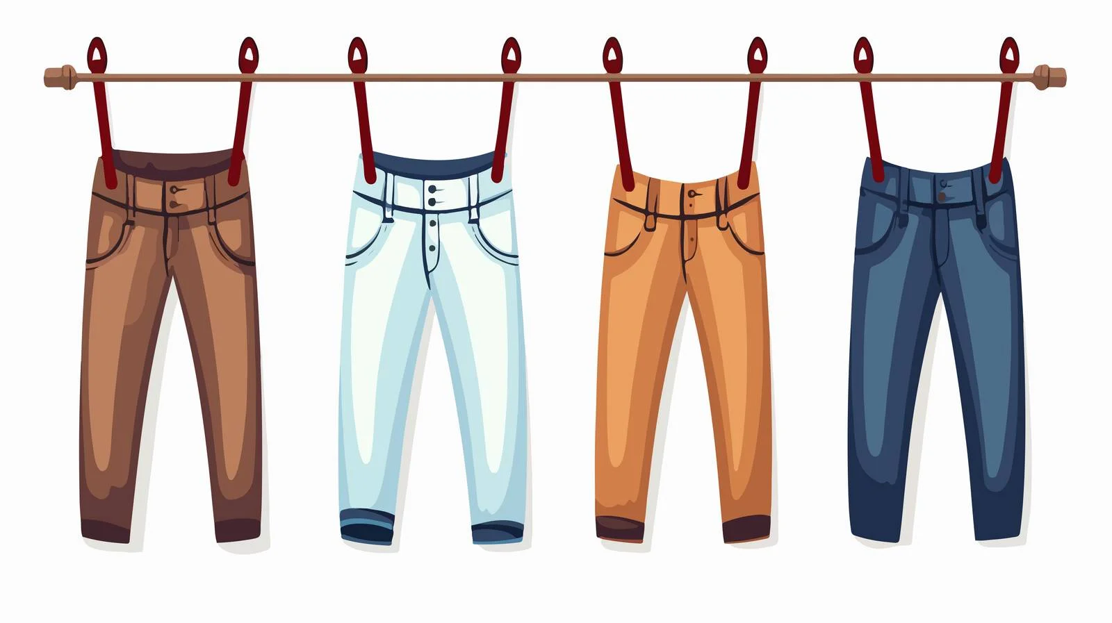 Kid Pants Hanger Flat Design Image — free download from Dotvec