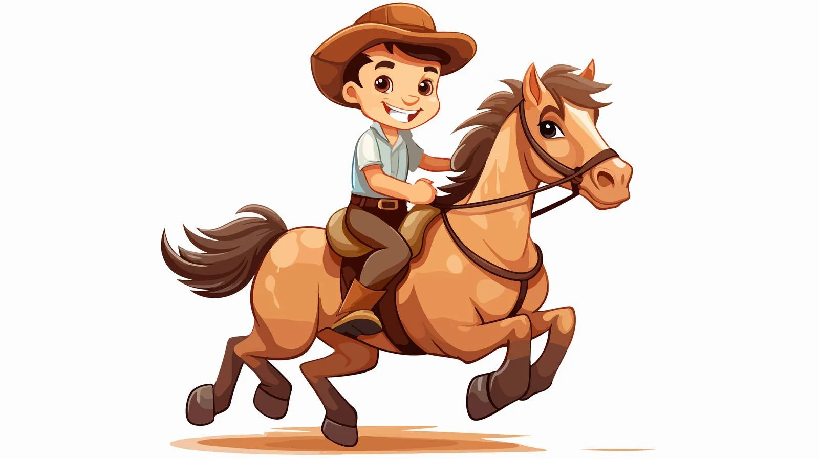 Child Horseback Riding Vector Illustration — free download from Dotvec