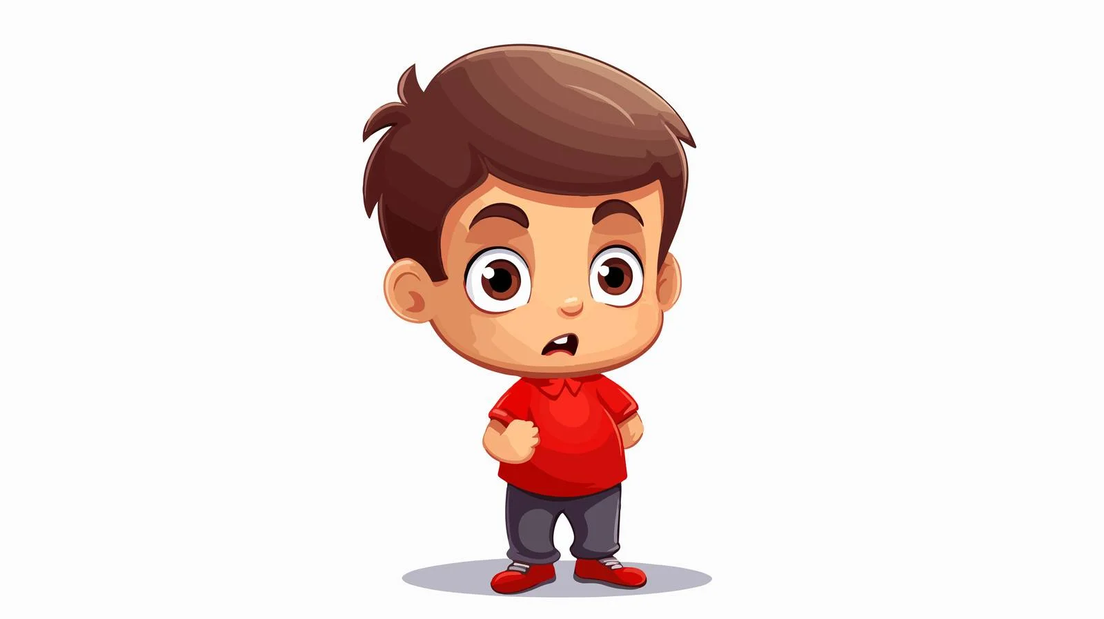 Curious Kid Cartoon Vector Illustration — free download from Dotvec