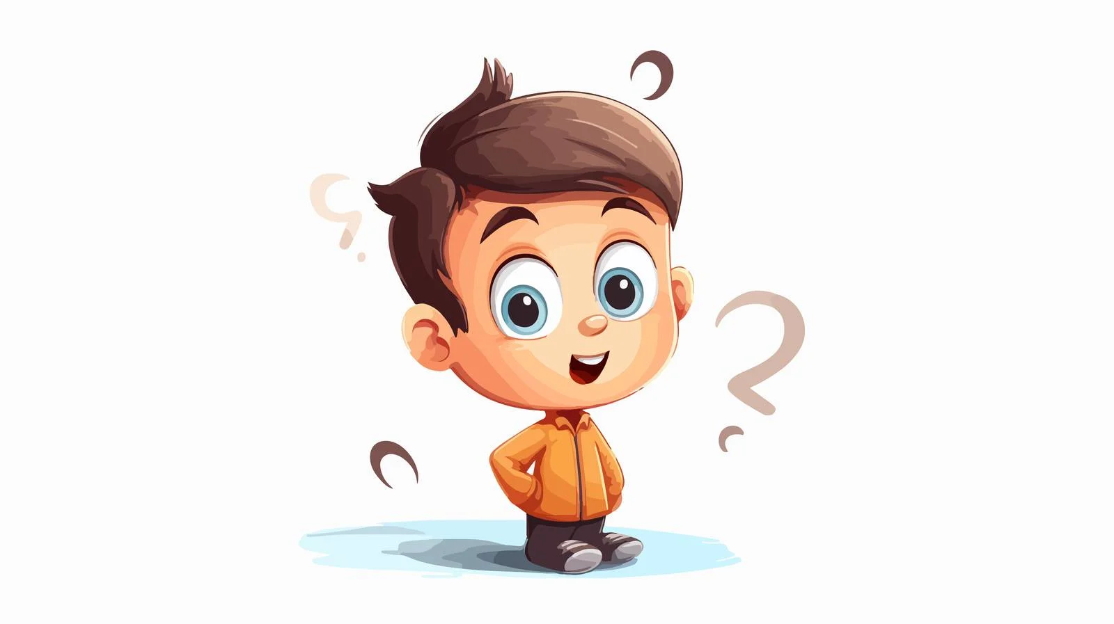 Inquisitive Child Cartoon Character Vector Illustration — free download from Dotvec