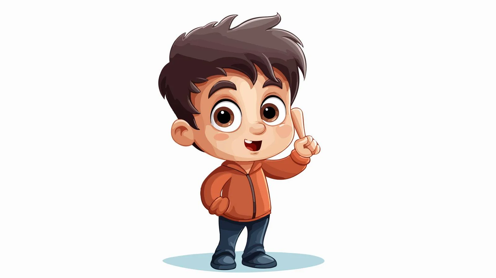 Curious Kid Cartoon Vector Illustration — free download from Dotvec
