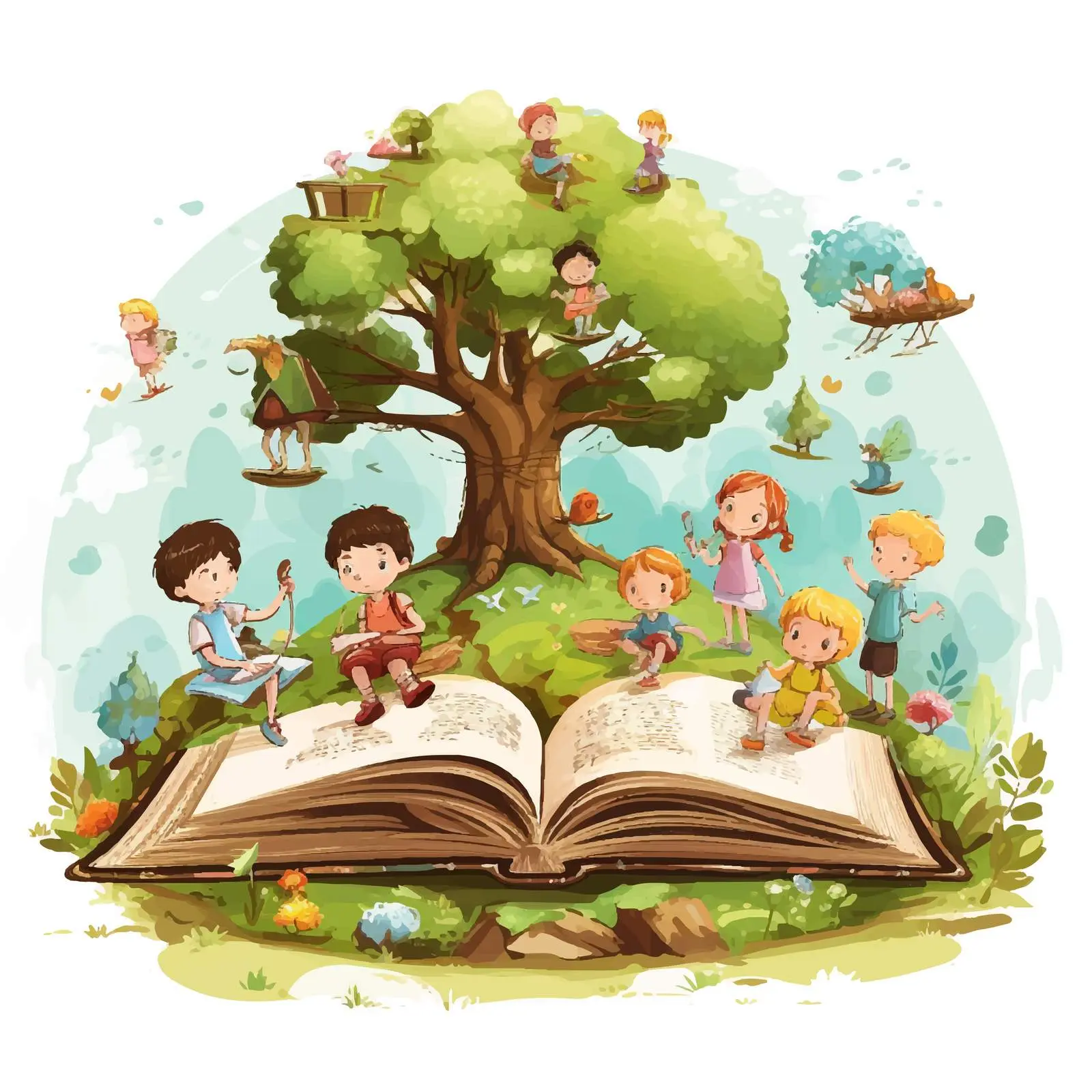 Children Exploring a World of Knowledge — free download from Dotvec