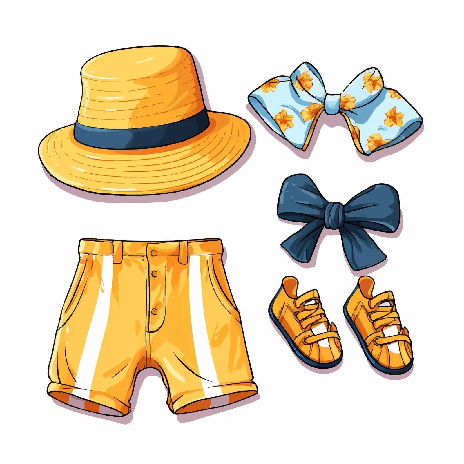 Summer Bow T-Shirt for Kids Fashion — free download from Dotvec