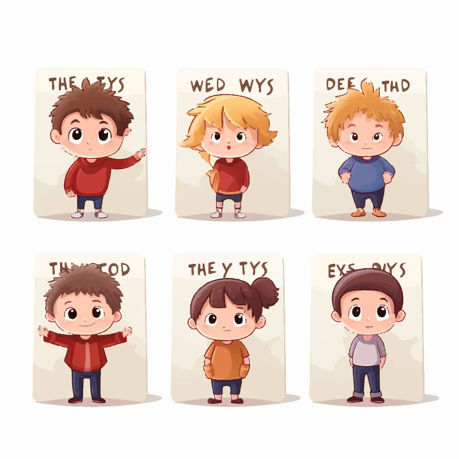 Kids Holding Cards with Days of the Week — free download from Dotvec