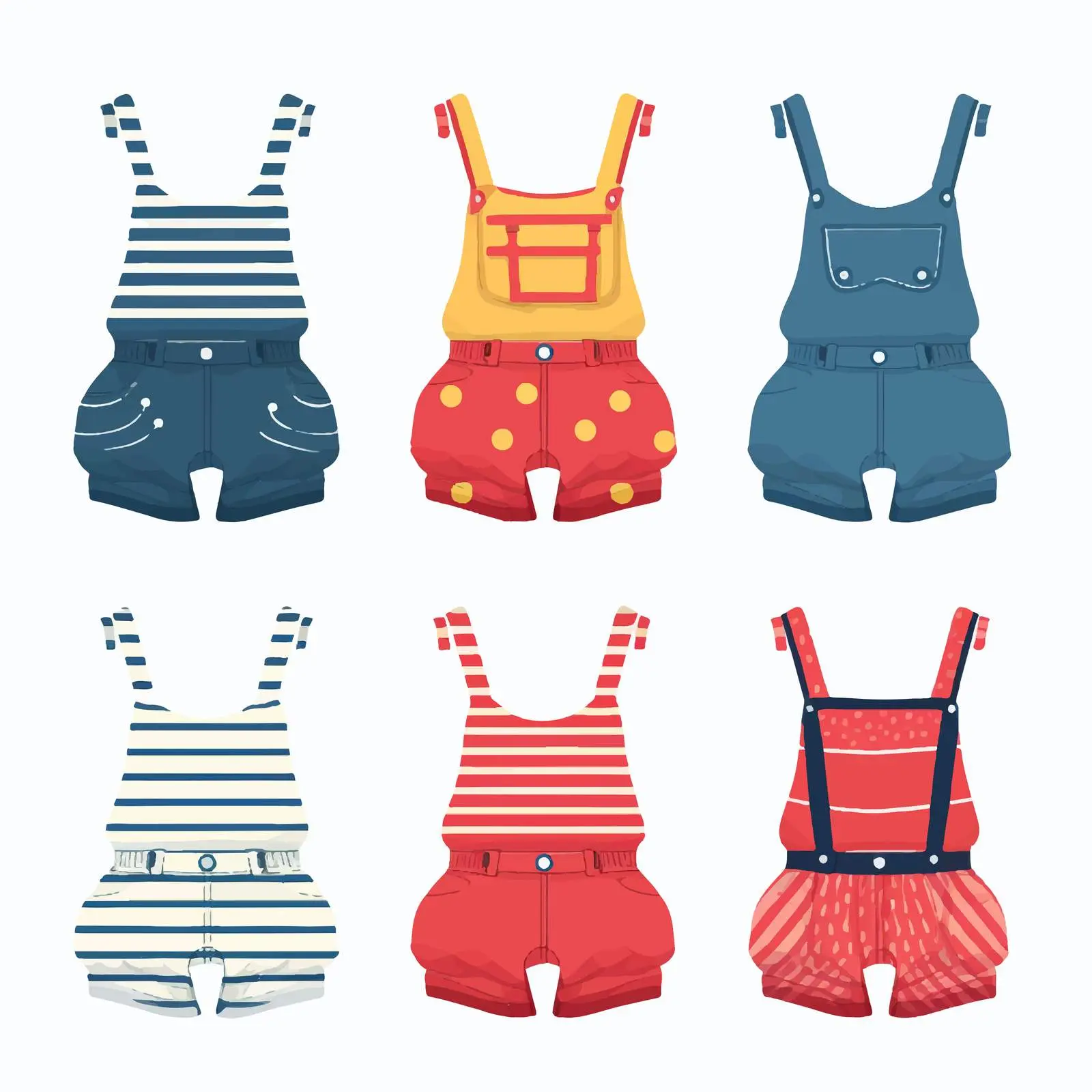 Girls Summer Striped Jumpsuit for Kids – free fun summer image from Dotvec