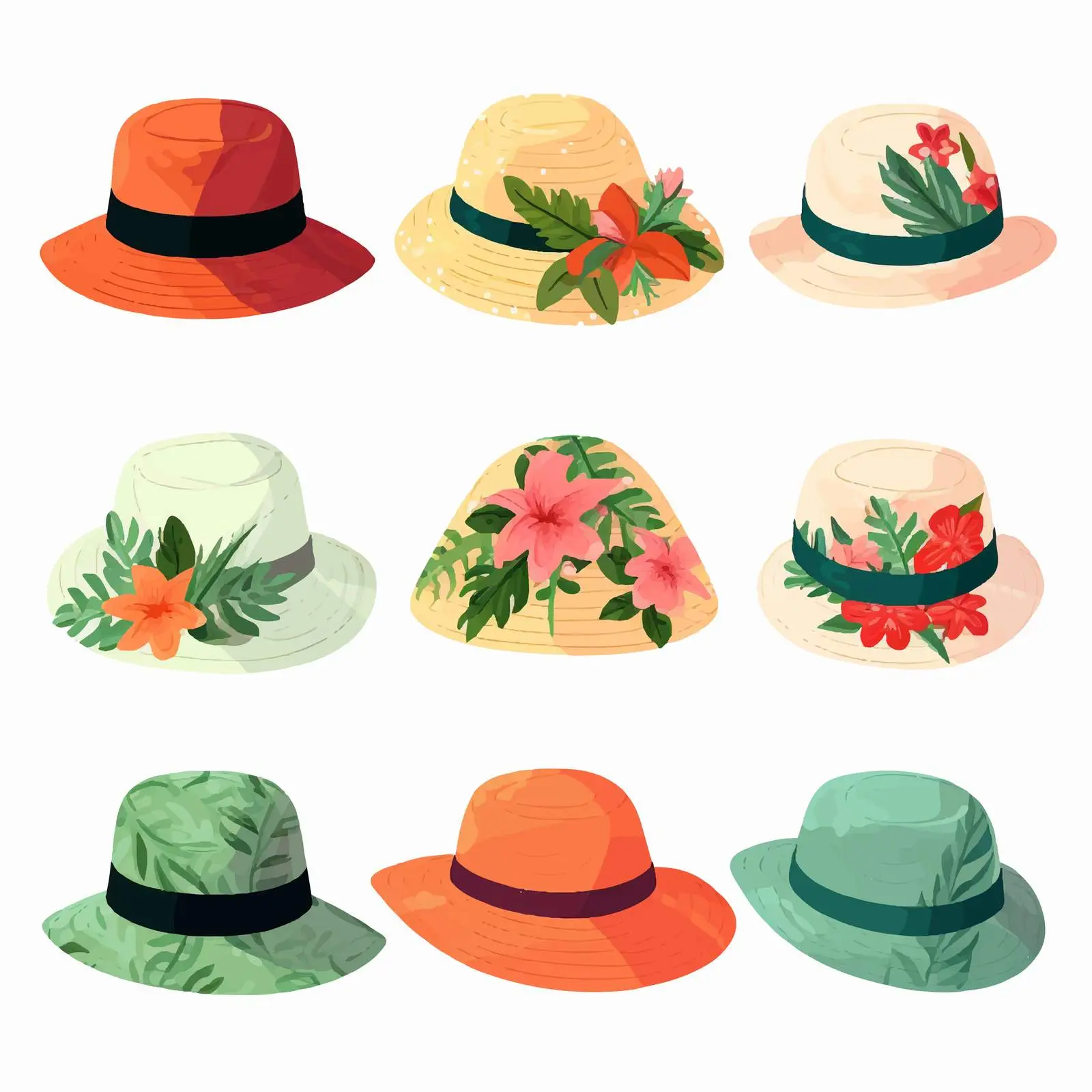 Funny Panama Hat Designs for Kids — free download from Dotvec
