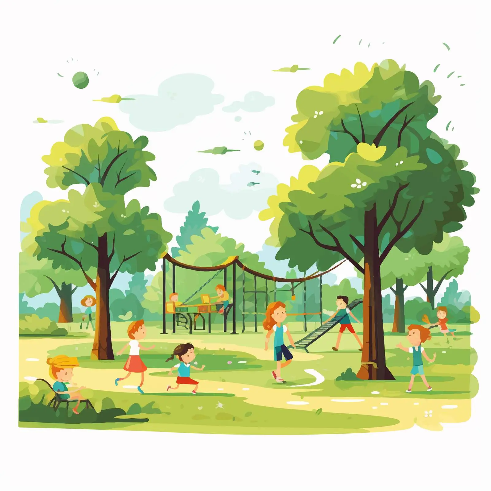 Children Enjoying Playtime in the Park — free download from Dotvec
