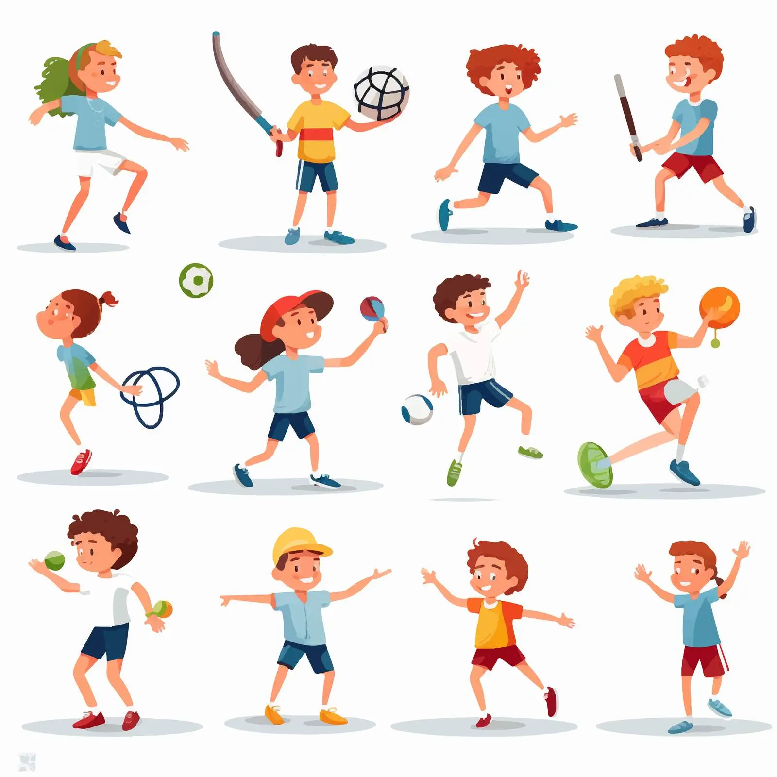 Children Engaging in Various Sports Activities — free download from Dotvec