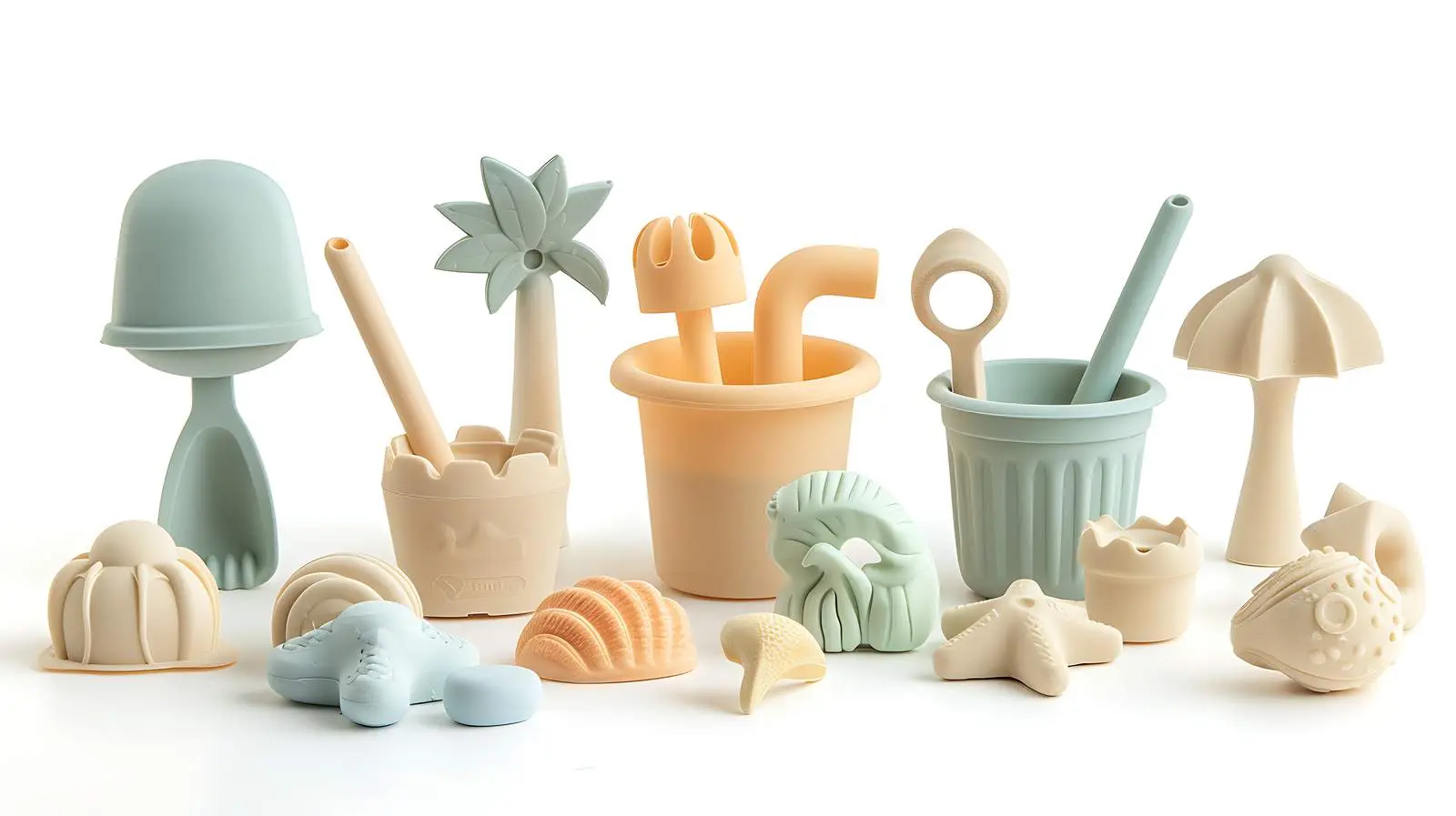 Summer Baby Toy Set: Bucket, Shovel & Sand Molds — free download from Dotvec