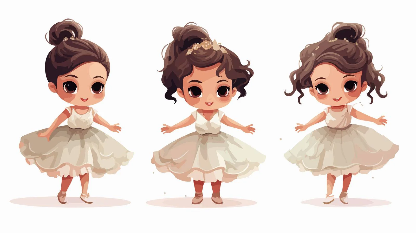 Cute Kids Ballerina Vector Illustration — free download from Dotvec