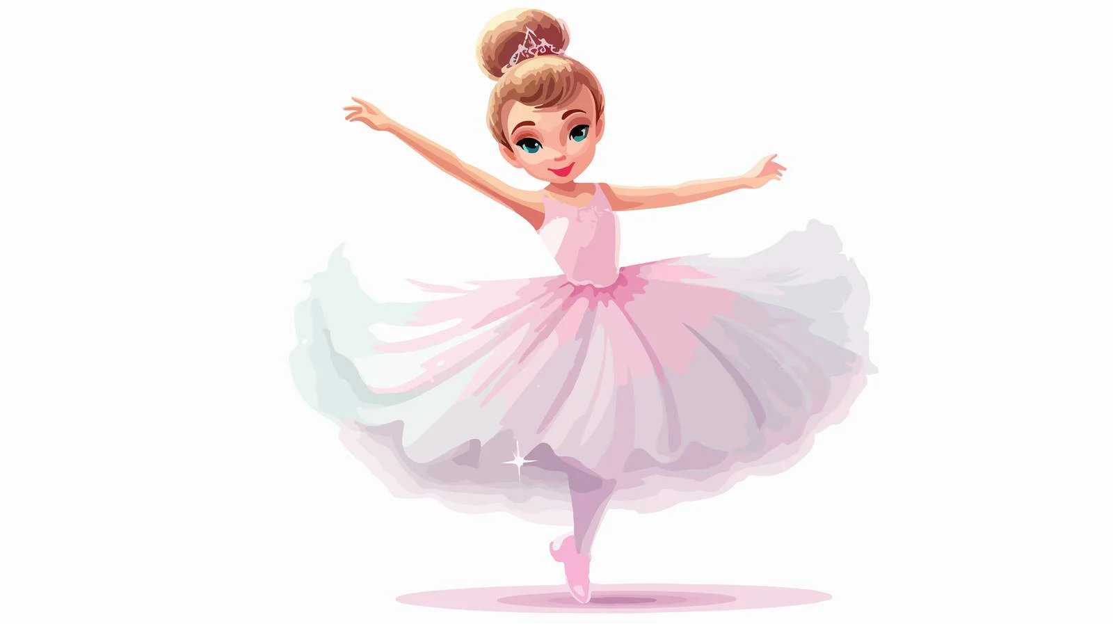Adorable Ballerina Vector Illustration — free download from Dotvec