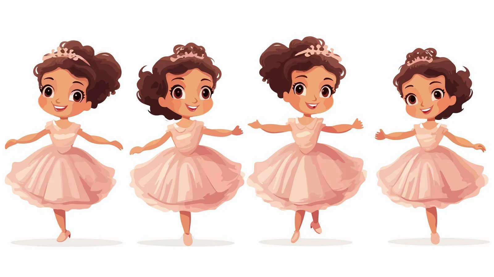 Kids Ballerina Vector Illustration — free download from Dotvec