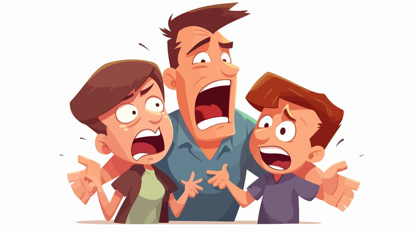 Parental Conflict Impact on Children Illustration — free download from Dotvec