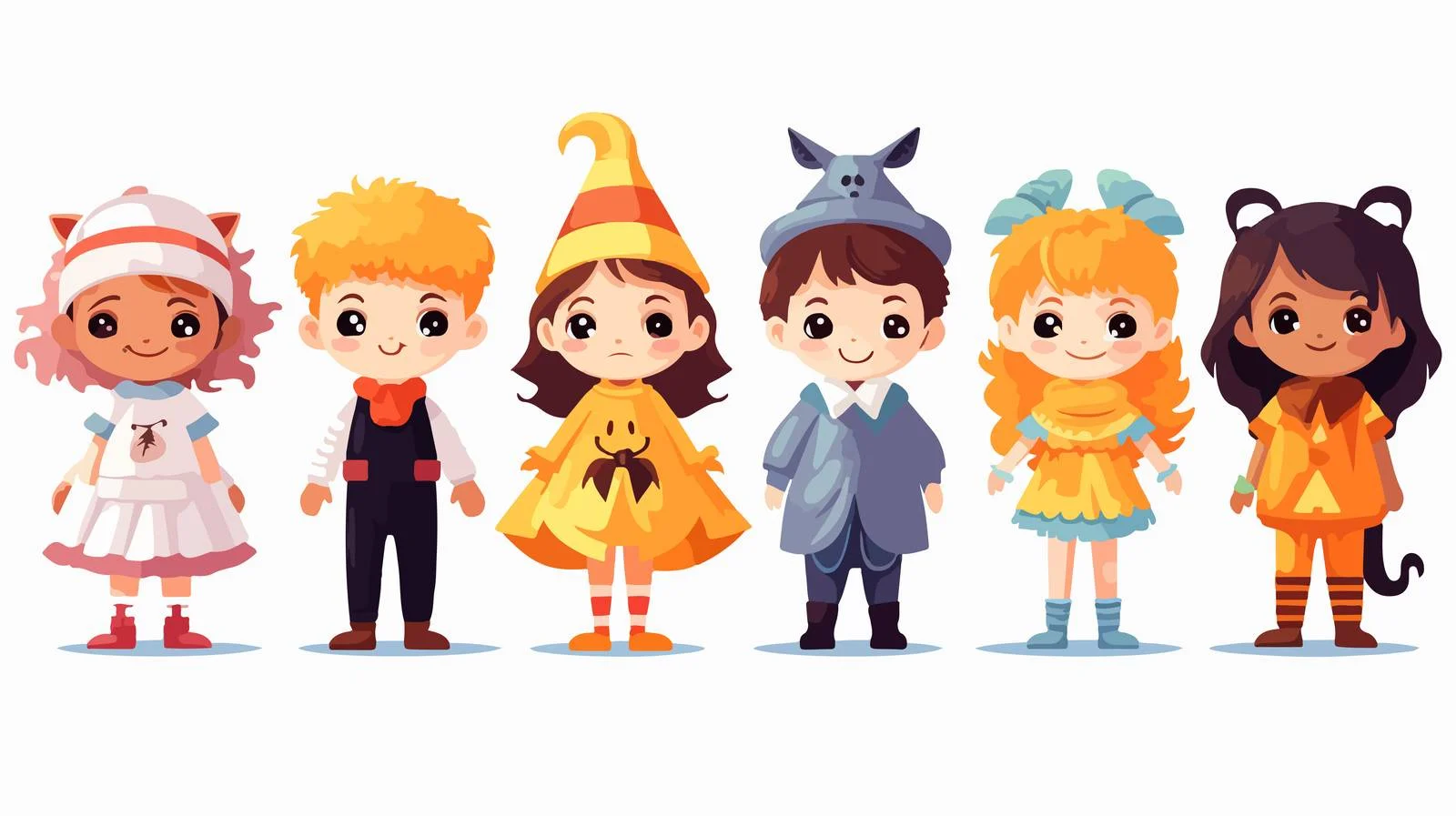 Vibrant Kids Halloween Costumes Extravaganza — free download from Dotvec