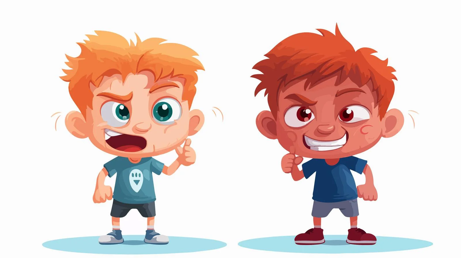 Positive and Negative Child Behavior Illustration — free download from Dotvec
