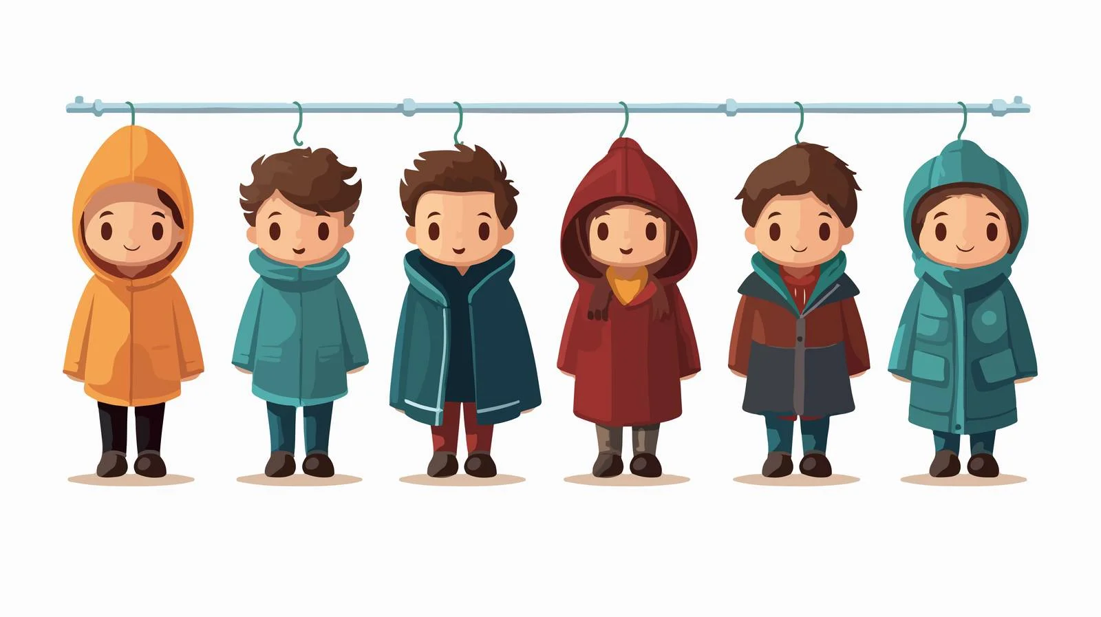 Children's Jacket Hanging Vector Illustration — free download from Dotvec