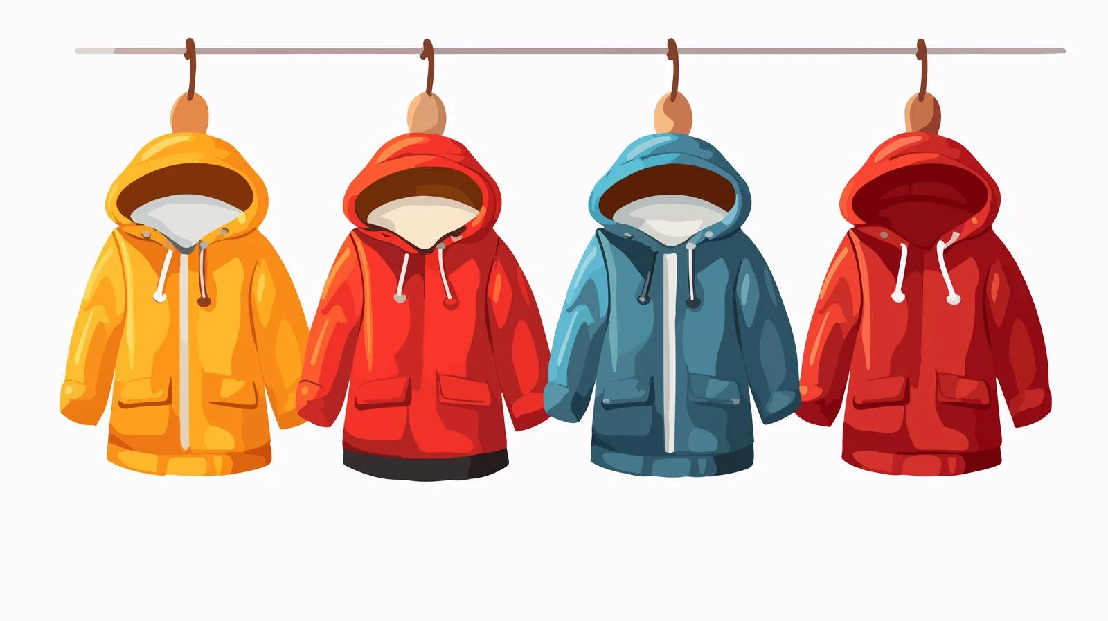 Kids Hanging Jacket Vector Illustration — free download from Dotvec
