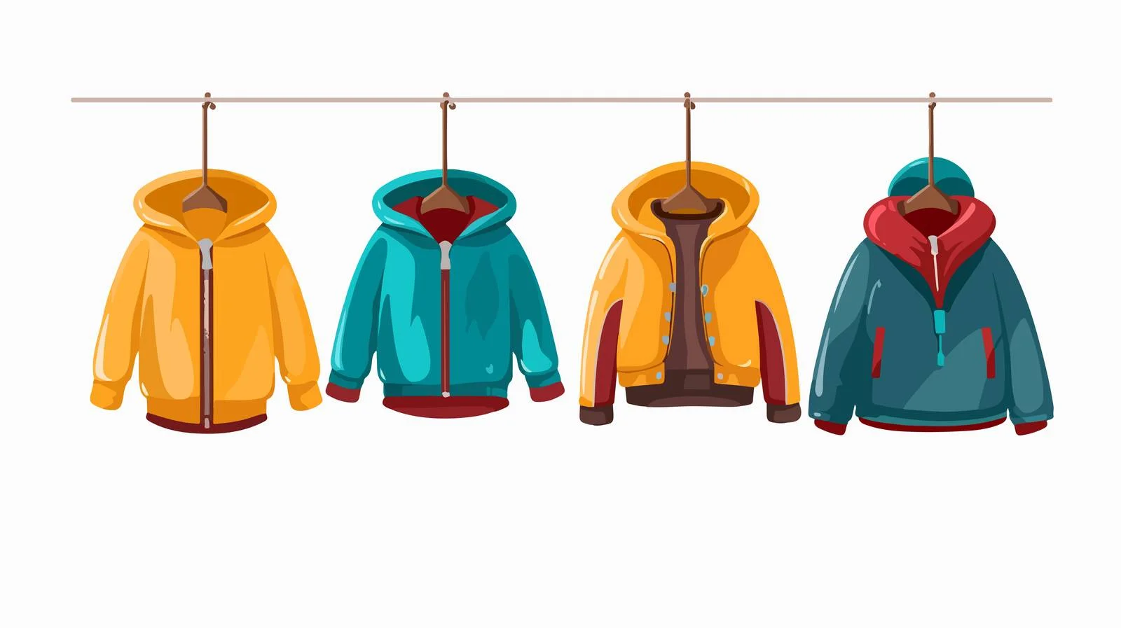 Kids Hanging Jacket Vector Illustration — free download from Dotvec
