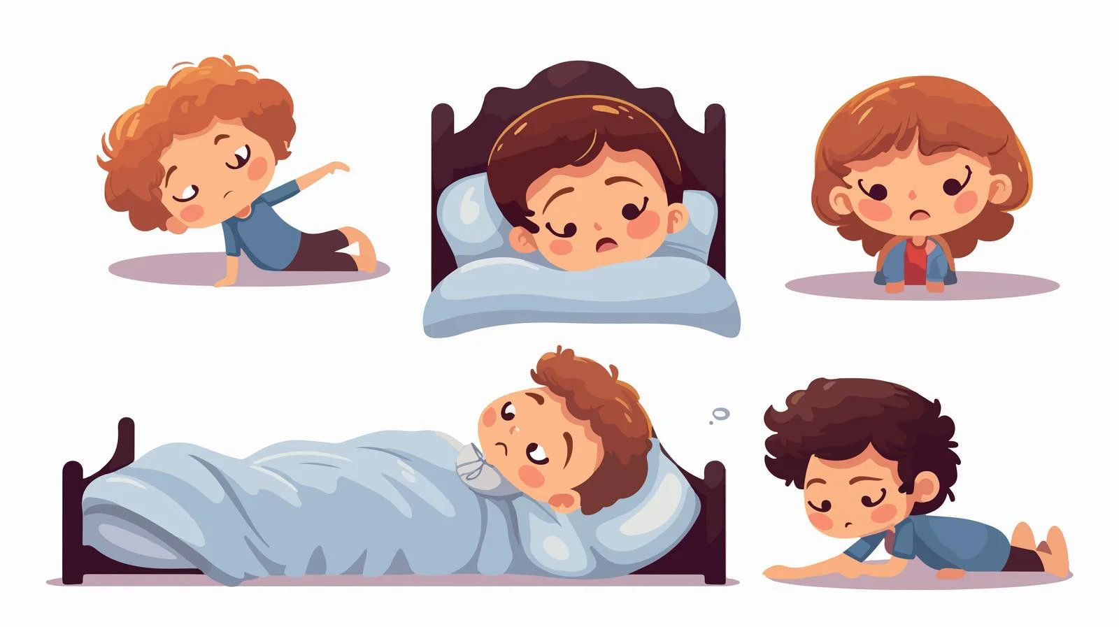 Children's Nightmare Cartoon Illustration — free download from Dotvec