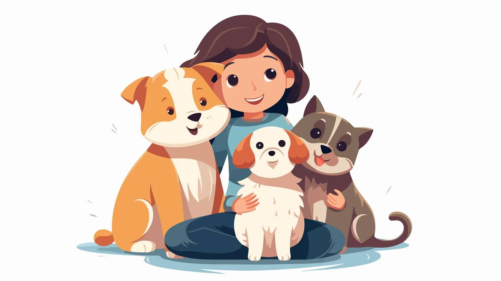 Embracing Children and Dogs: A Heartwarming Connection — free download from Dotvec