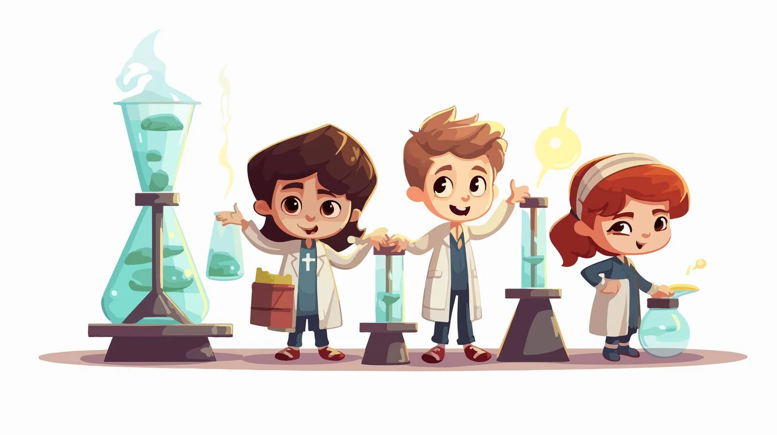 Exploratory Kids Lab Research Illustration — free download from Dotvec