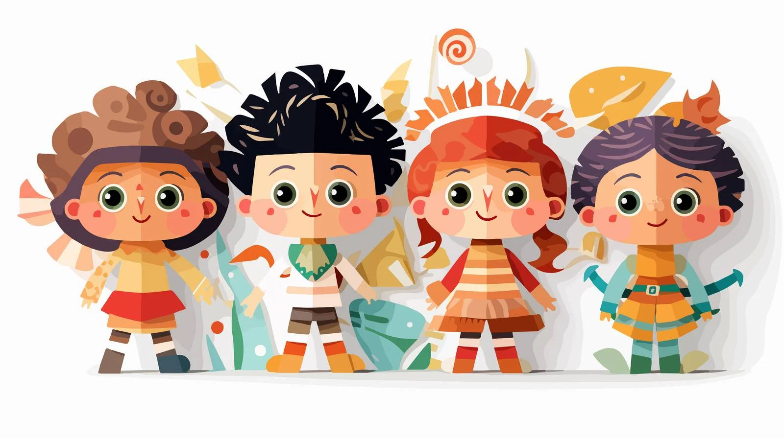 Kids Paper Craft Art Illustration — free download from Dotvec