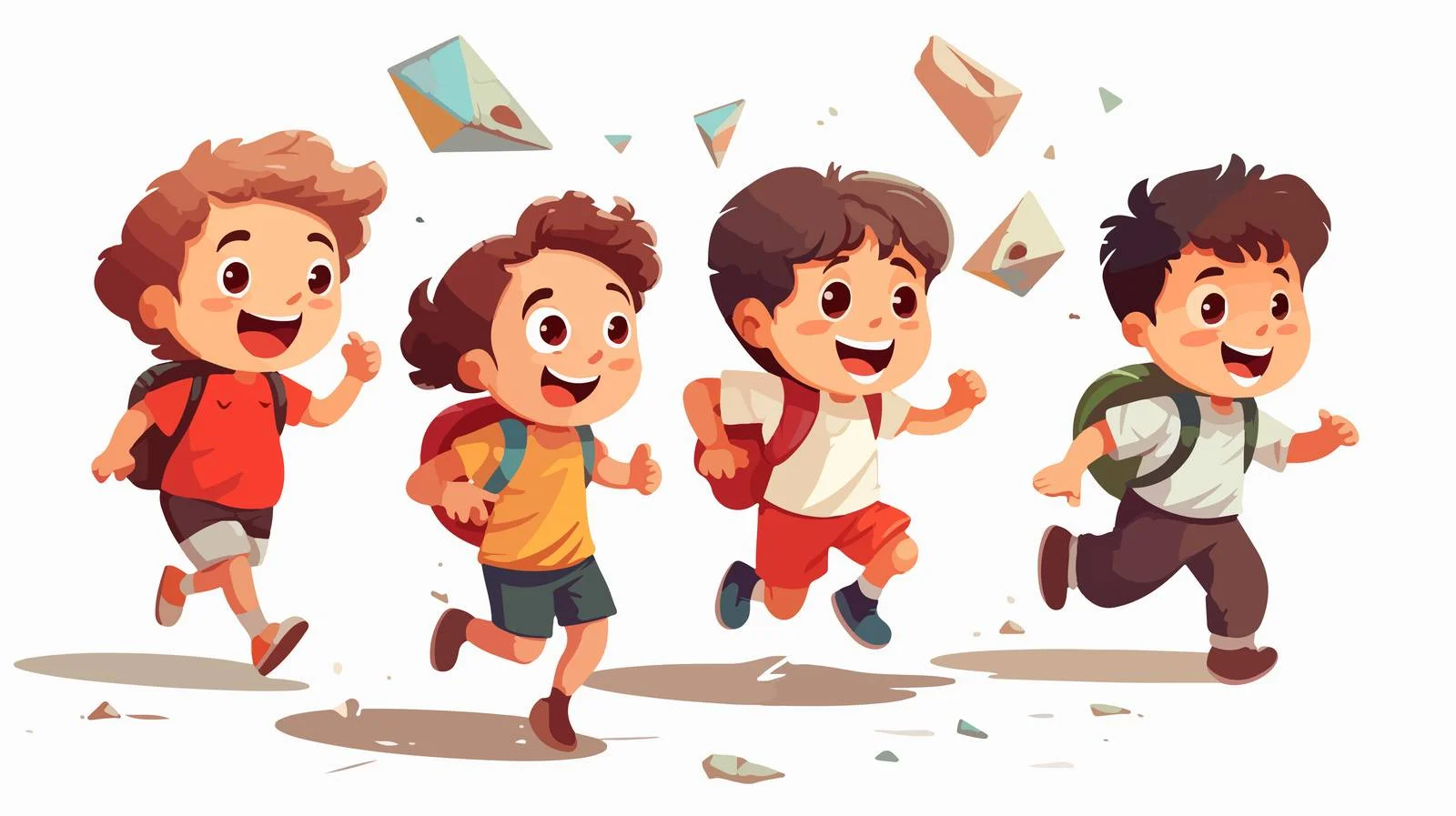 Children Play on Shape Cartoon Vector — free download from Dotvec