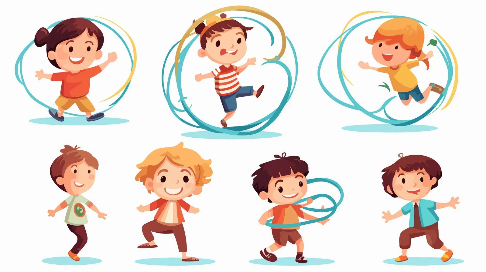 Children Make Circle - Vector Illustration — free download from Dotvec