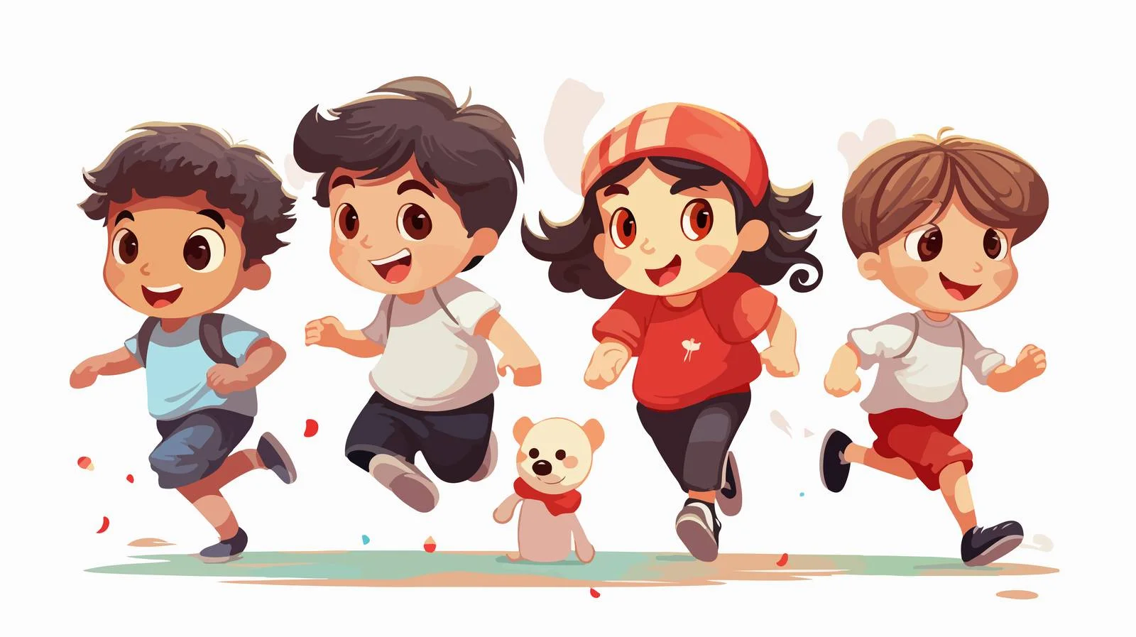 Joyful Kids Playing Scene — free download from Dotvec