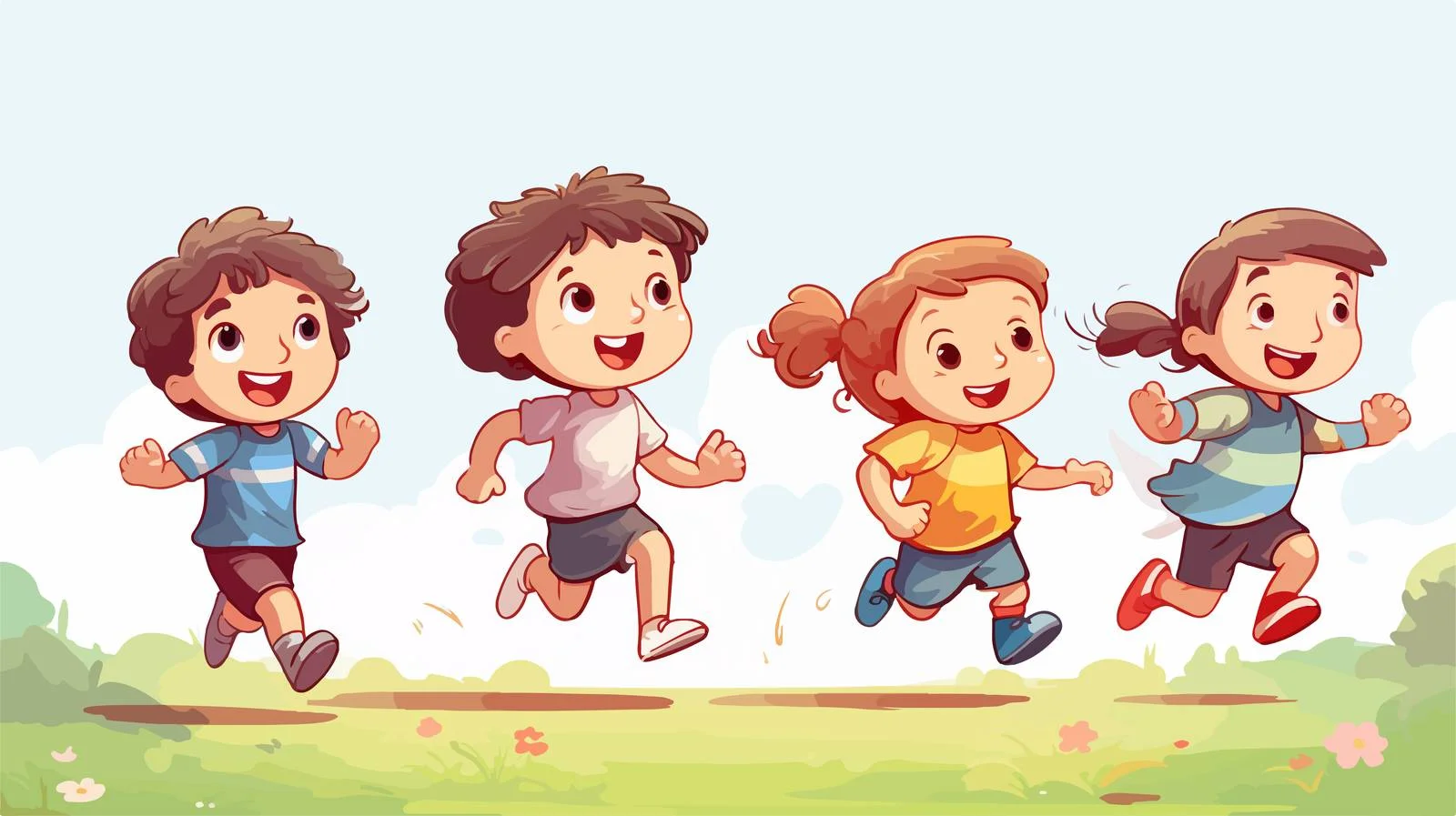 Playful Kids Vector Illustration — free download from Dotvec