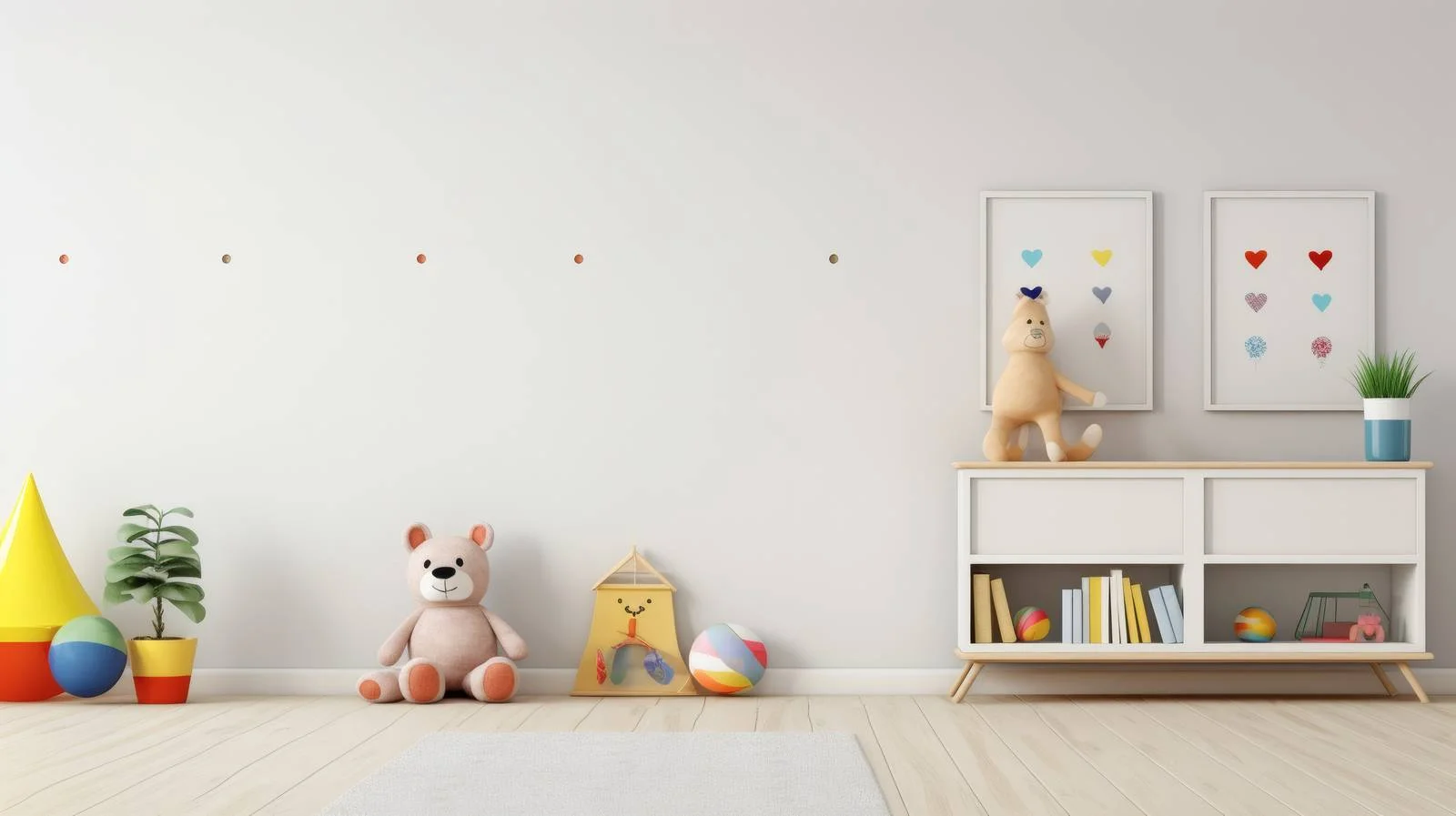 Modern Kids Room Interior Mockup Design — free download from Dotvec