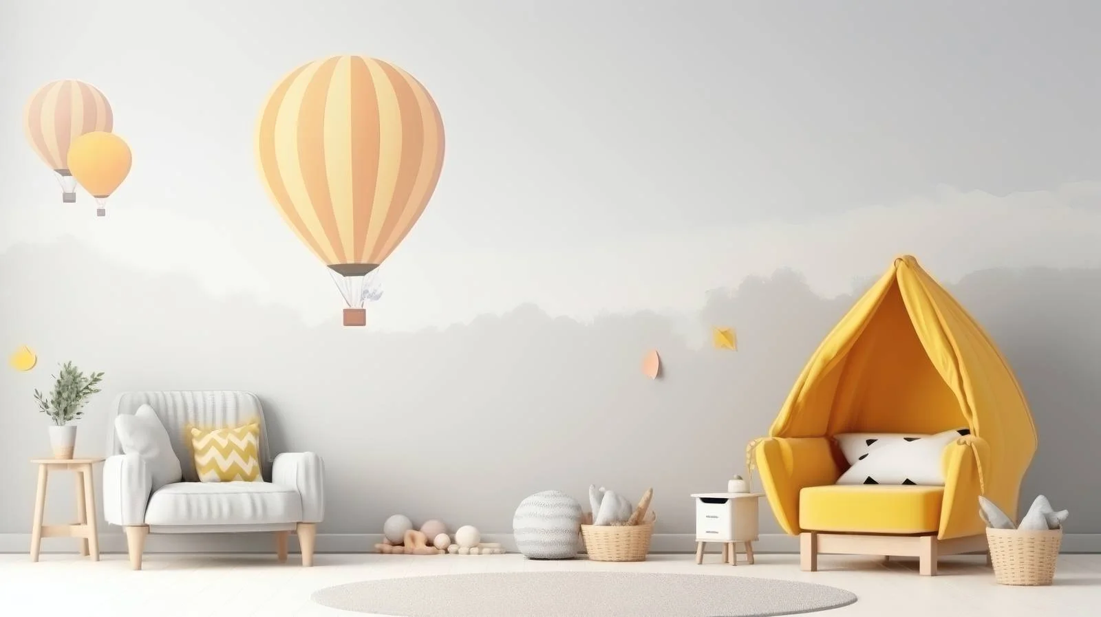 Modern Kids Room Interior Mockup — free download from Dotvec