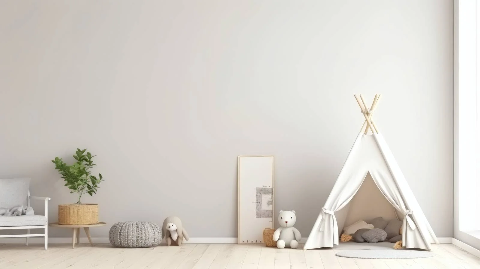 Modern Kids Room White Background Mockup — free download from Dotvec