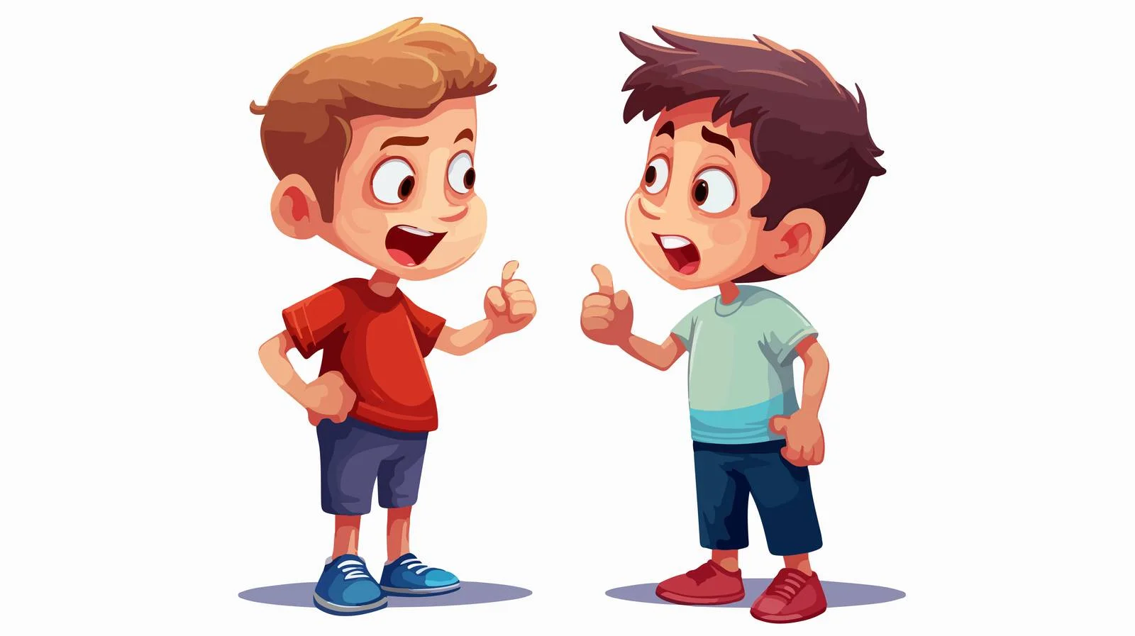 Childhood Conflict Cartoon Illustration — free download from Dotvec