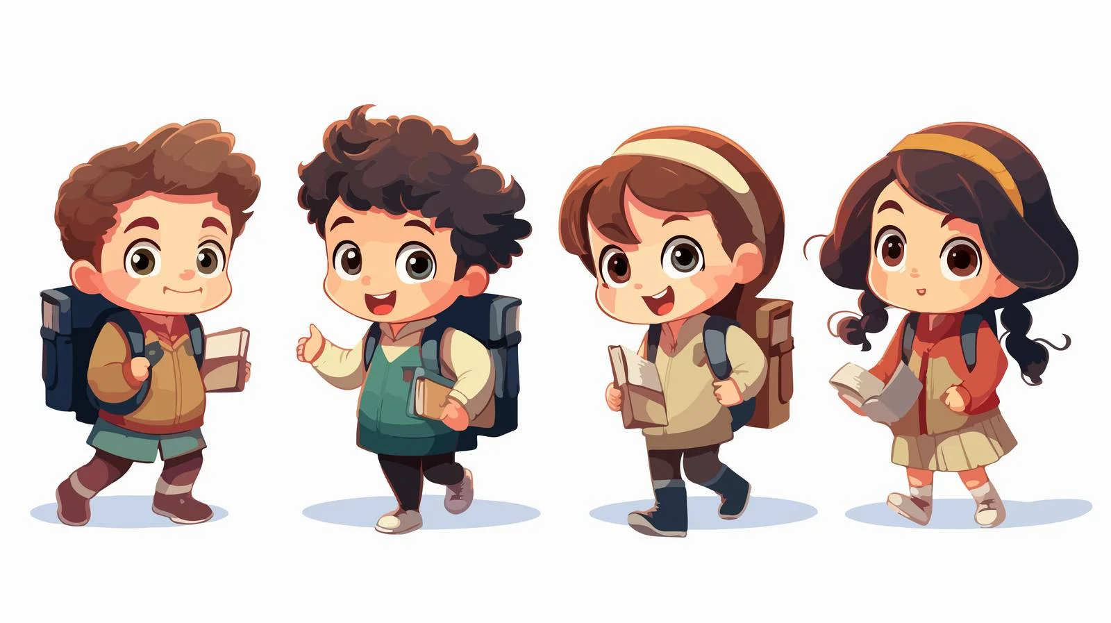 Educational Kids Cartoon Vector Illustration — free download from Dotvec